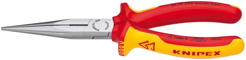 8" Long Nose Pliers with Cutter-1000V Insulated