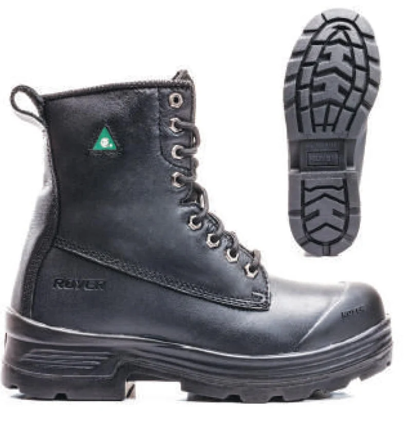 BOOTS 8" SIZE 10 LEATHER BLACK