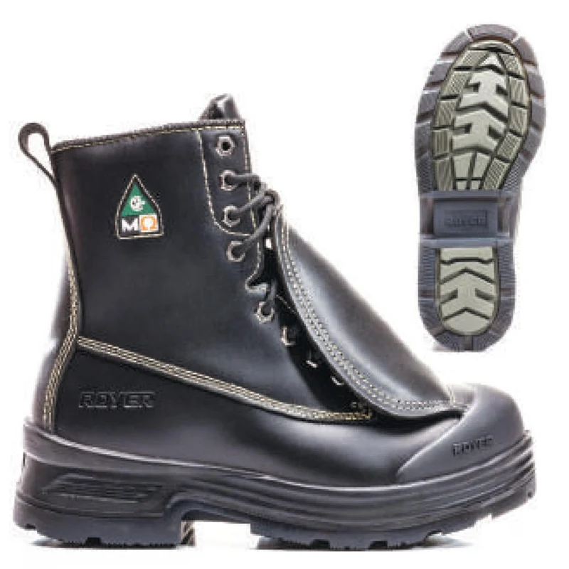 BOOTS 8" SIZE 7 LEATHER BLACK