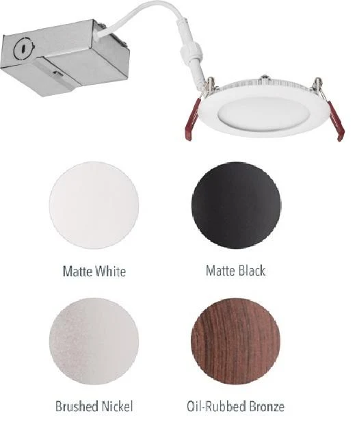 FIXTURE LED 4" MODULE ULTRA-THIN 9.6W 3000K MATTE WHITE