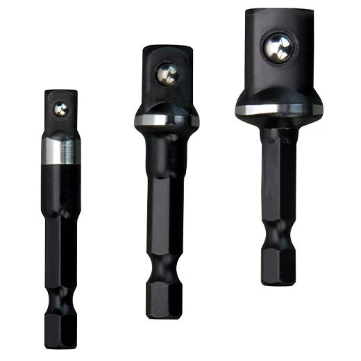 ADAPTER "SHOCKWAVE" KIT 1/4 HEX SHANK 1/4-3/8-1/2" SOCKET