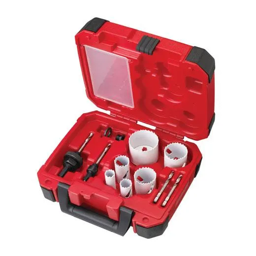 HOLE SAW BIMETAL KIT 8 PIECES 7/8 TO 2-1/2" DOZER