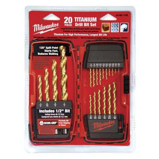 BIT TITANIUM COATED DRILL 20 PIECES