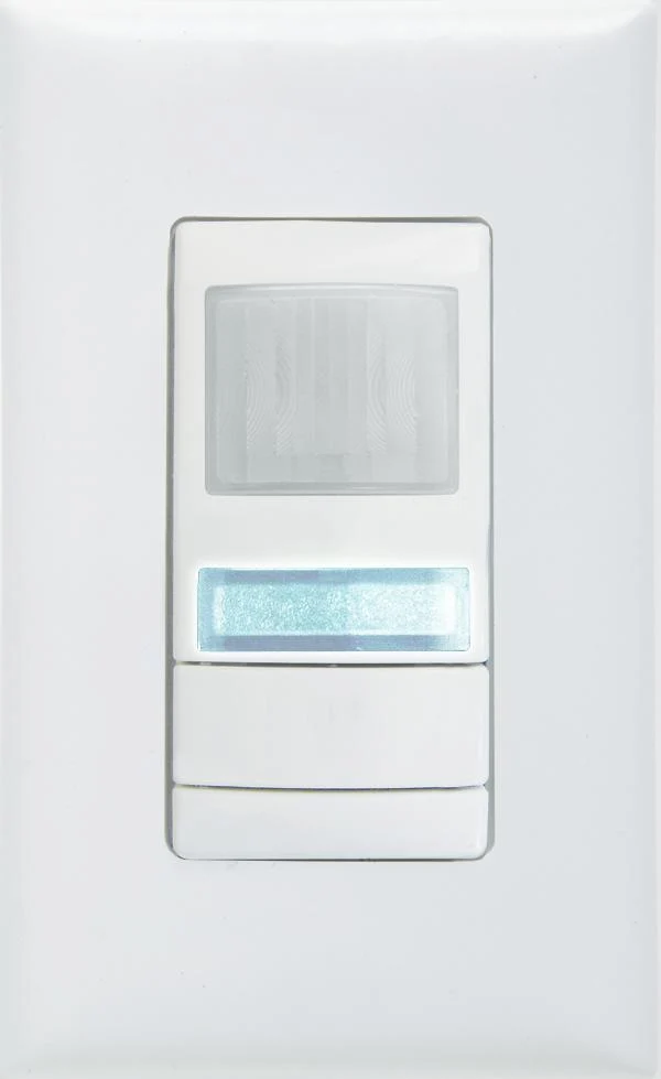 OCCUPANCY SENSOR 180D WALL SWITCH LOW VOLTAGE CAT5 WHITE