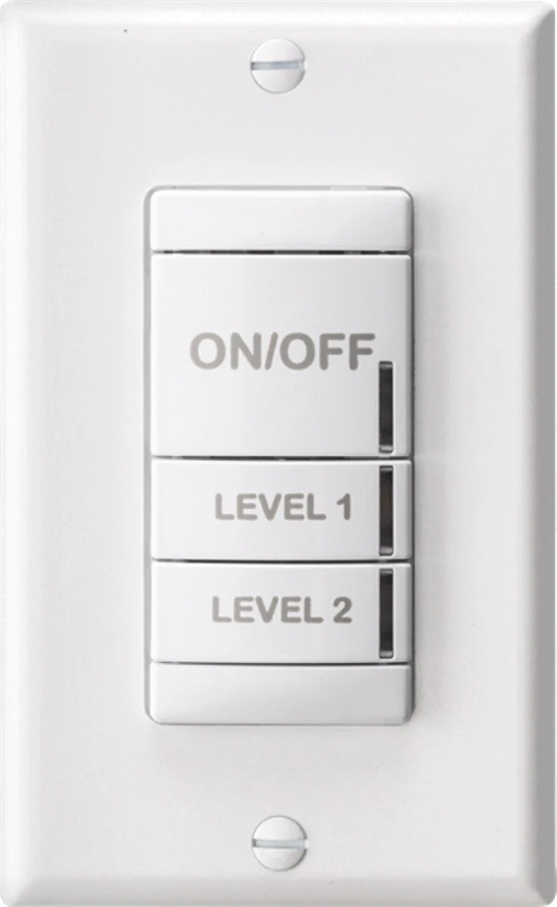 Dimmer Push-Button 2 Channels ON/OFF and Raise/Lower White