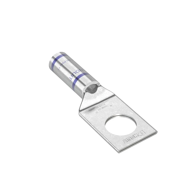 Pan-Lug™ Comp. Lug, 6, Tin Plt Copper, Strt, One 3/8" Stud, PK50 LCA6-38-L