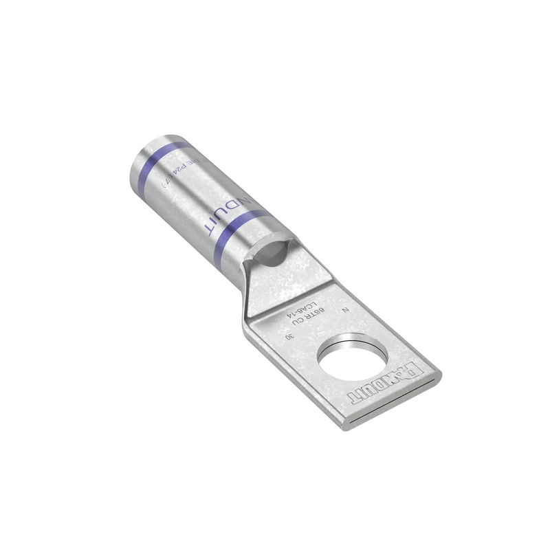 Pan-Lug™ Comp. Lug, 6, Tin Plt Copper, Strt, One 1/4" Stud, PK50 LCA6-14-L