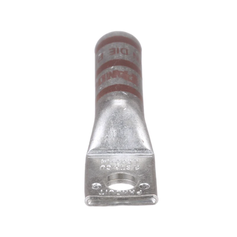 Pan-Lug™ Comp. Lug, Long, Tin Plt Copper, Strt, One 1/4" Stud, PK25 LCB2-14-Q