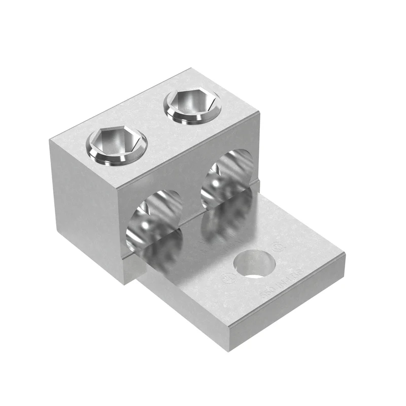 Pan-Lug™ Mech Con-Lugs, 600, Tin Plt Al, Strt, One 1/2" Stud, PK6 LAM2A600-12-6Y
