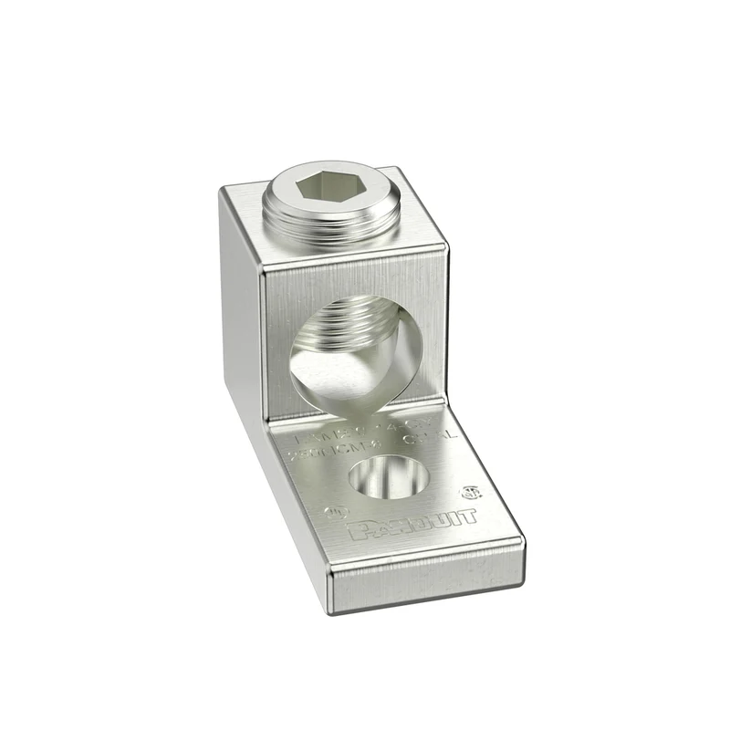 Pan-Lug™ Mech Con, One Hole Lug, 2/0, Tin Plt Al, Strt, 1/4" Stud LAMA2/0-14-QY