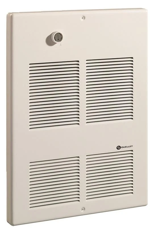 Commercial wall fan heater 3000W 347V 1ph white, stat 1P