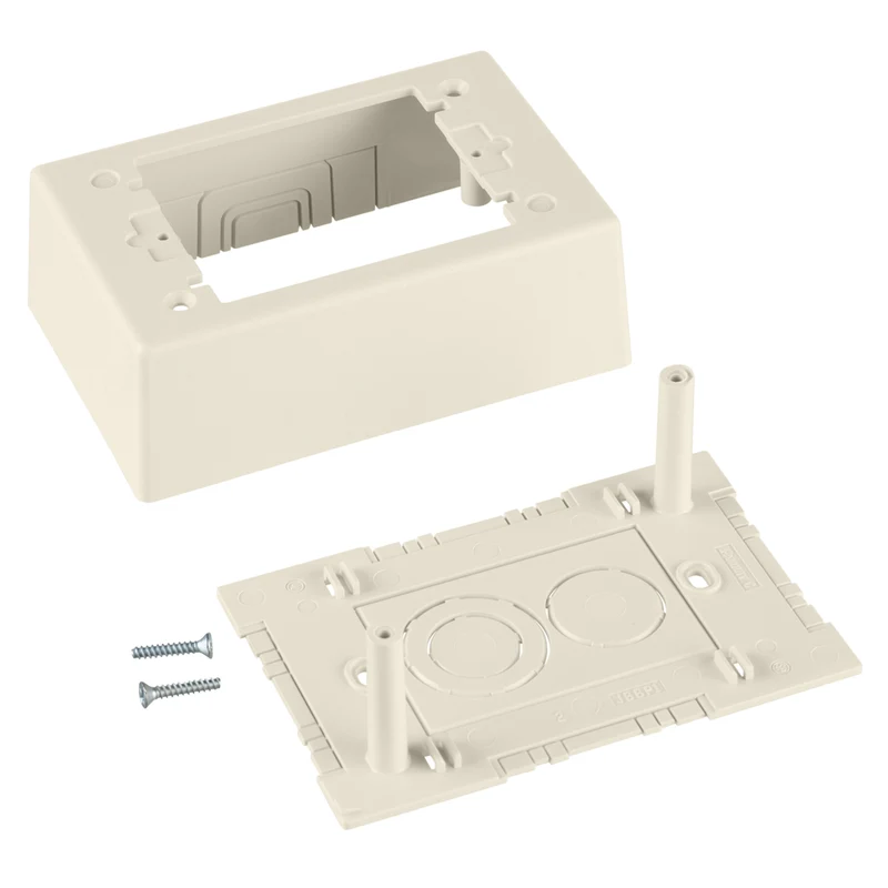 Surface Raceway, Pwr Rated Junct. Box, S/G 2-pc, Off White JBP1IW