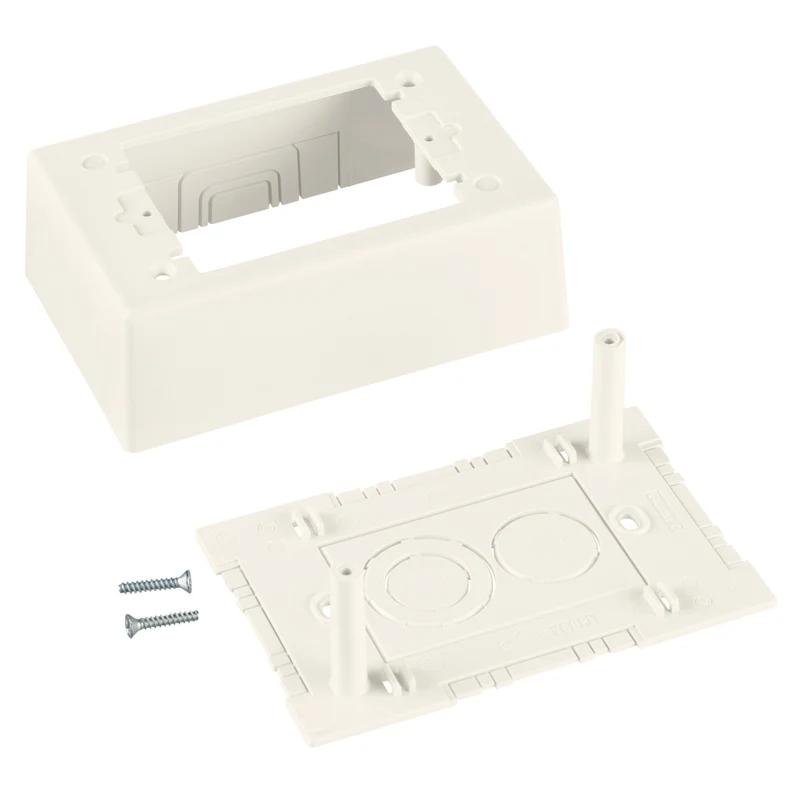 Surface Raceway, Power Rated Junction Box, 1-gang, 2-piece, White JBP1WH