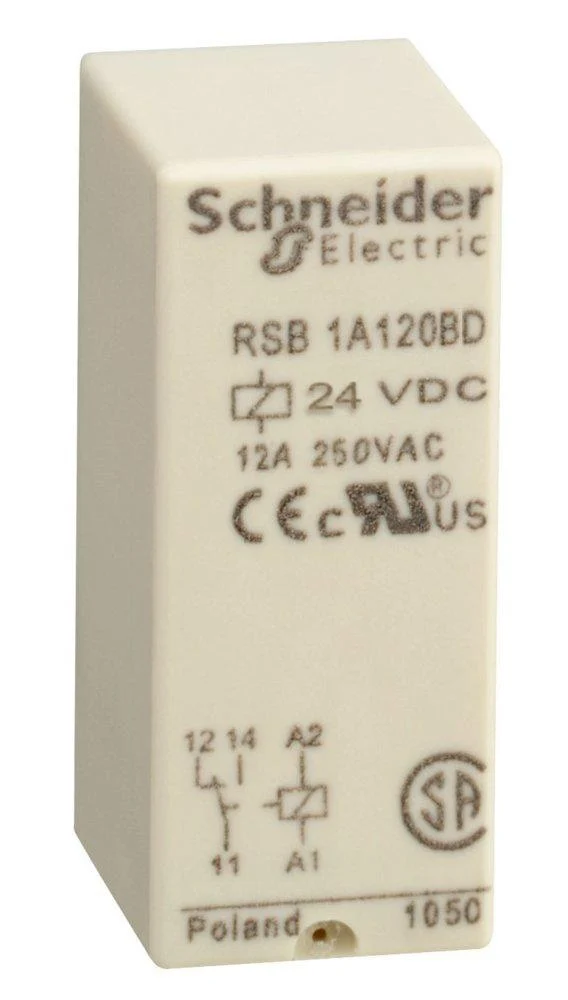 RELAY PLUG-IN 12A 250V SPDT 1NO/NC CONTACT 24VDC COIL