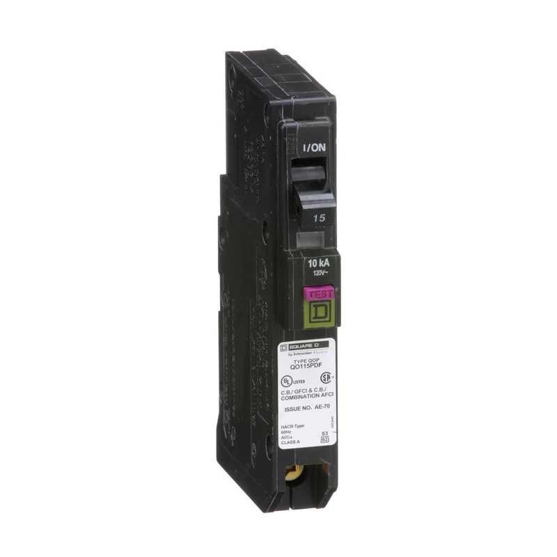BREAKER QO 15A 1P 120V ARC/GROUND FAULT INTERRUPTER PON