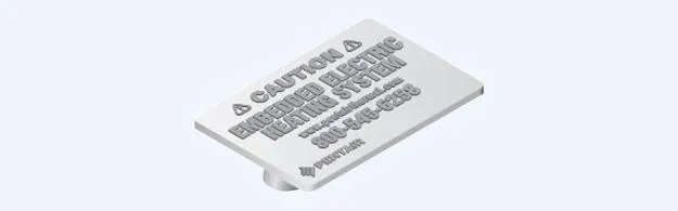 SNOW MELTING CAUTION SIGN