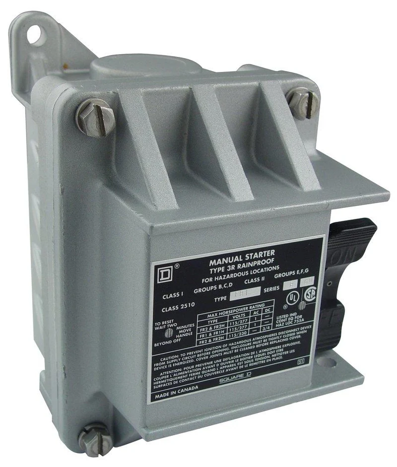 STARTER MANUAL 3P 10HP 3PH 600V T SW 3/4"HUB NEMA 7-9