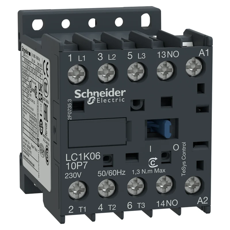 CONTACTOR 3P 6A AC3 600VAC 1NC AUX CONTACT 110V COIL