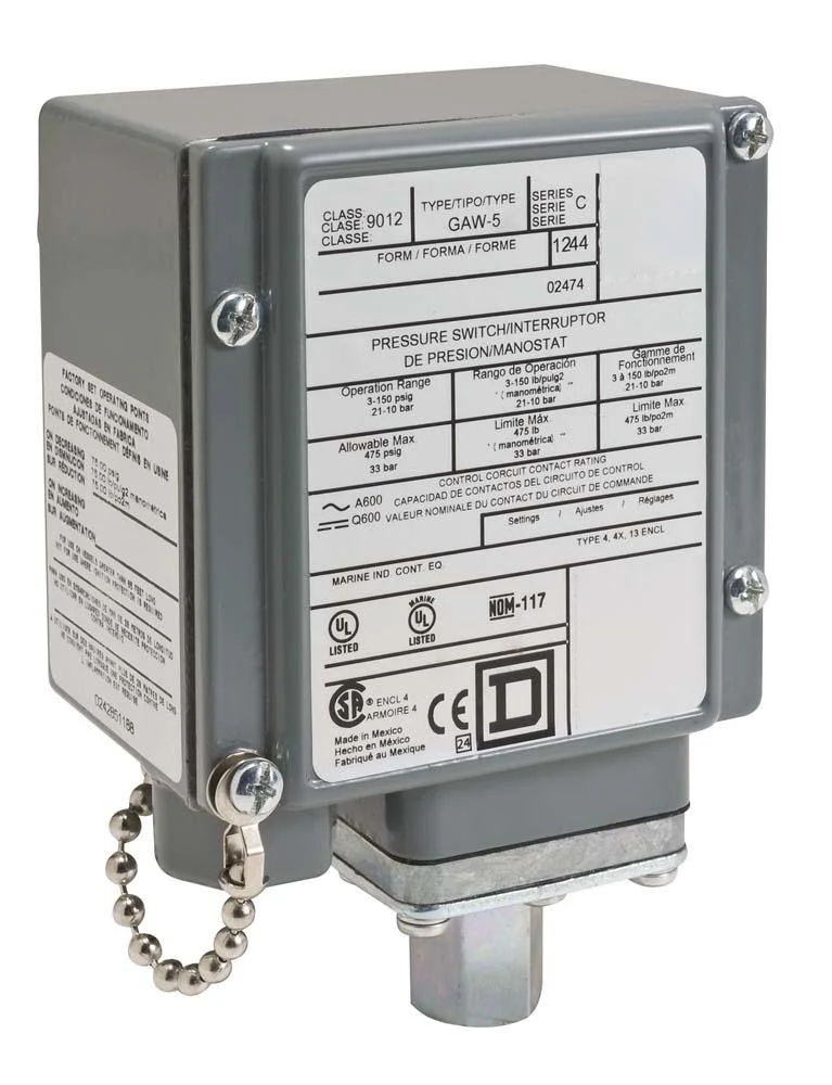 PRESSURE SWITCH ADJUSTABLE SCALE 1.0 TO 41 PSI