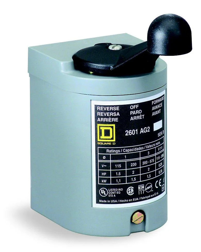 SWITCH DRUM REVERSING 2HP 3PH 600VAC NEMA-1 ENCLOSURE