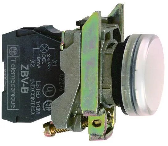 PILOT LIGHT LED 22MM 24VAC/DC DIRECT SUPPLY WHITE