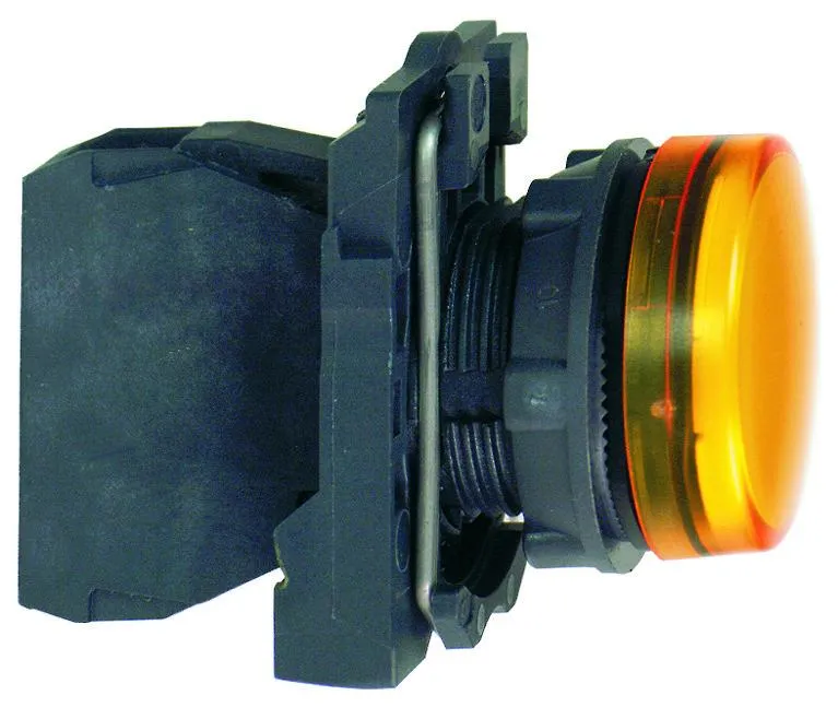 PILOT LIGHT 22MM COMLETE UNIT LED 24V PLAIN LENS ORANGE