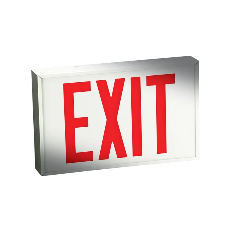 SING EXIT STEEL 2-FACE LED 120-347AC 6-24DC WHITE