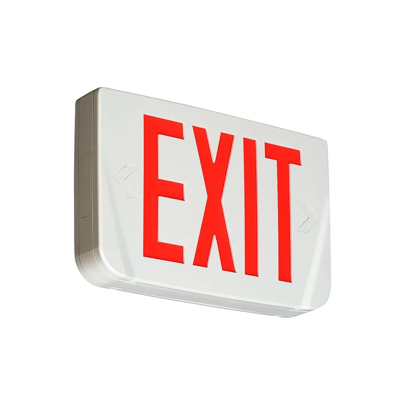 SIGN EXIT PLASTIC UNIVERSAL LED 120-277V 6-48DC WHITE