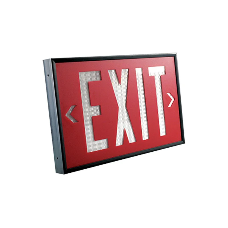 SIGN EXIT PLASTIC 1-FACE 20 YEARS SELF-LUMINOUS GREY