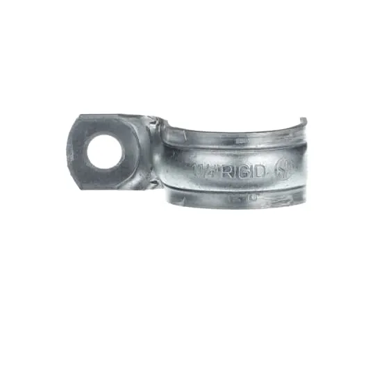 STRAP RIGID 1-HOLE 1-1/4" STEEL GALVANIZED