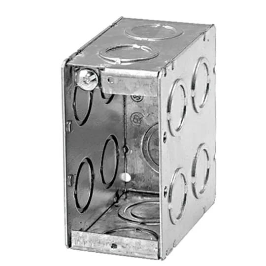 BOX METAL 4G MASONRY 3-3/4X7-13/32X3-1/2"D 1/2-3/4-1" KO