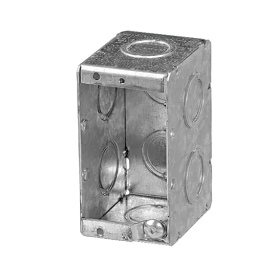 BOX METAL 3G MASONRY 3-3/4X5-19/32X2-1/2"D 1/2 & 3/4" KO