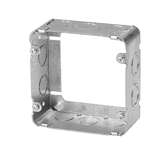 BOX METAL SQUARE 4-11/16X 2-1/8"D EXTENSION 1/2 & 3/4" KO