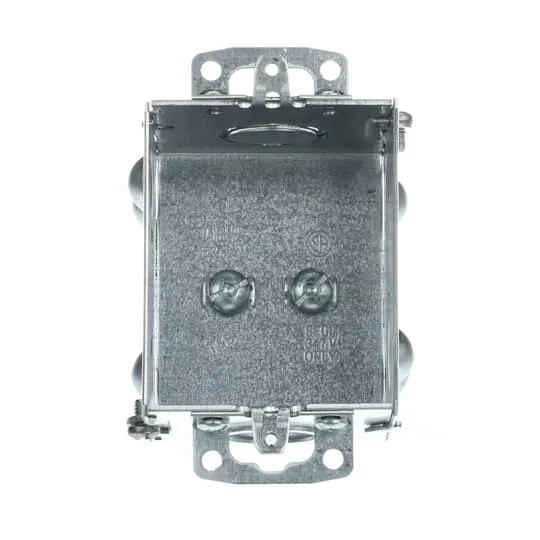 BOX METAL 1G 347V 3X 2-1/4X 2-1/2"D GANGABLE 1/2" KO