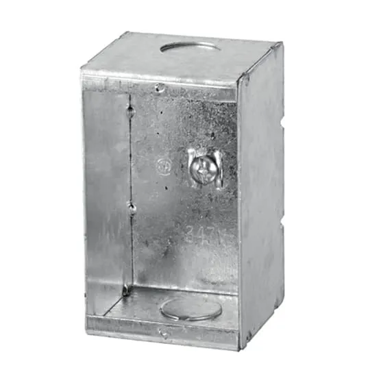 BOX METAL 1G 347V 4X 2-1/4X 2-3/8"D WITH 2X 1/2" KO