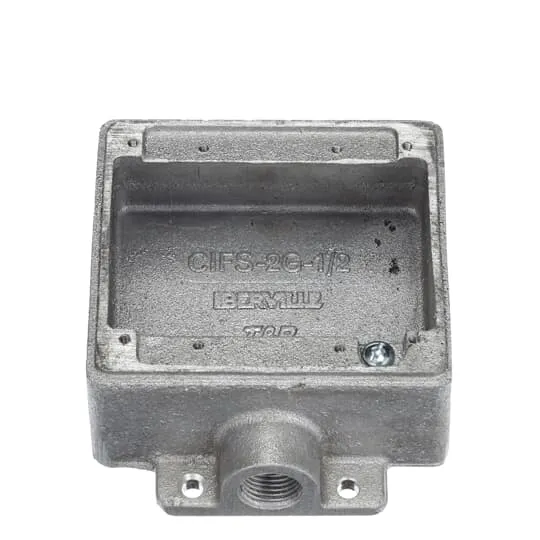 BOX FS 2G WEATHERPROOF ALUMINUM 1-7/8" DEPTH 1-HUB 1/2"