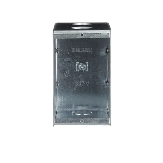 BOX METAL 1G 347V 4X 2-1/4X 3-3/8"D WITH 4X 1/2" KO