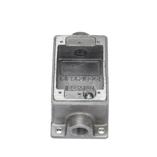BOX FSC 1G WEATHERPROOF ALUMINUM 1-7/8" DEPTH 2-HUB 1/2"