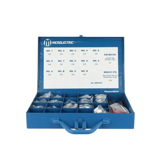 MARKER KIT A-D 0-9 SERVICE JUMPER BAR IN METAL CASE BLUE