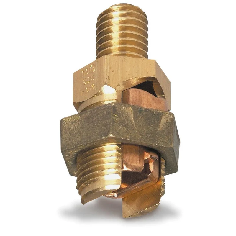 CONNECTOR SERVICE POST BRONZE FOR 2 WIRES #2/0-2 COPPER