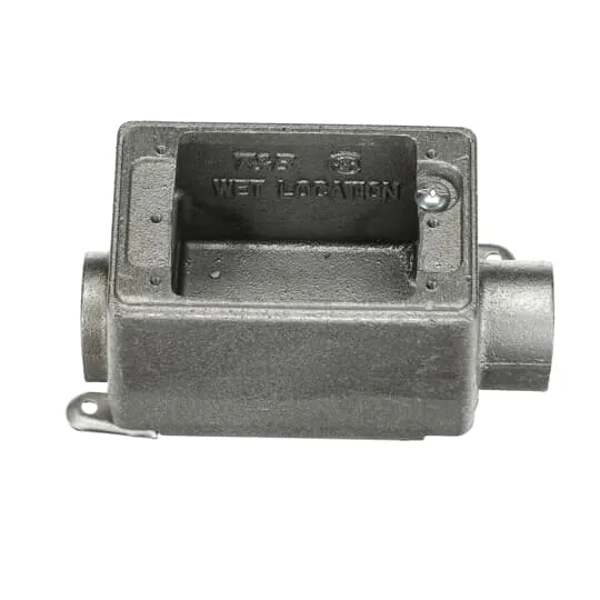 BOX 1G WEATHERPROOF ALUMINUM 2-5/8" DEPTH 2-HUB 3/4"
