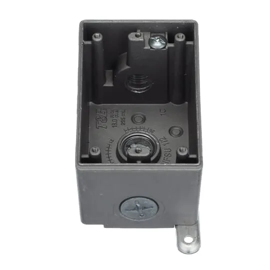 BOX FSU 1G WEATHERPROOF ALUMINUM 2-3/8" DEPTH 2-HUB 1/2"