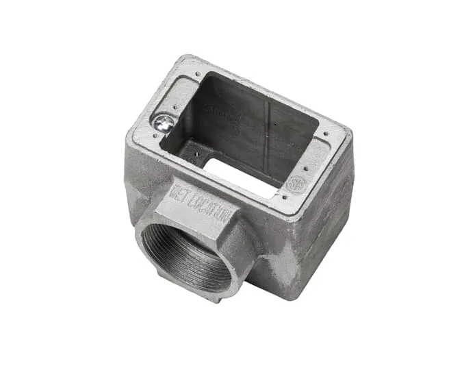 BOX FST 1G WEATHERPROOF ALUMINUM 3-5/8" DEPTH 1-HUB 2"