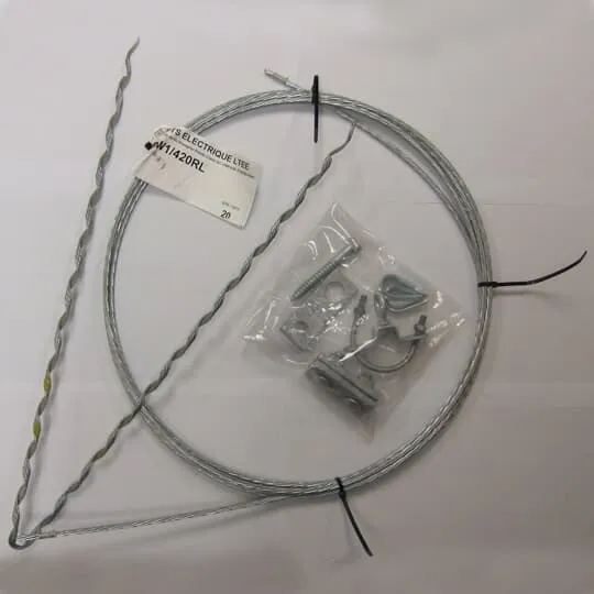 GUY KIT FOR 2-1/2" MAST C/W 20' OF 1/4" WIRE -CLAMP-BRK