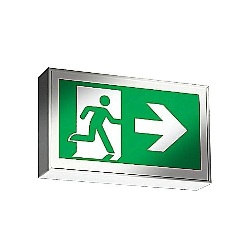 SIGN PICTOGRAM ALUMINUM EXIT DOUBLE FACE 120-347V