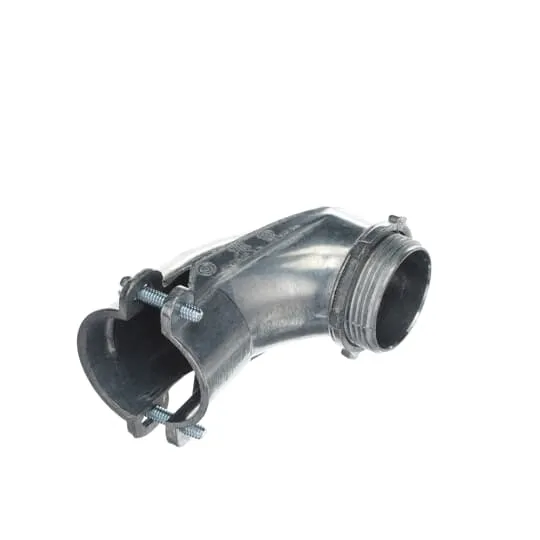 CONNECTOR BX/FLEX 1-1/4" 90D 2-SCREW ZINC