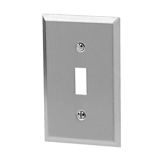 WALLPLATE METAL STAINLESS STEEL 3G FOR 3-TOGGLE SWITCH
