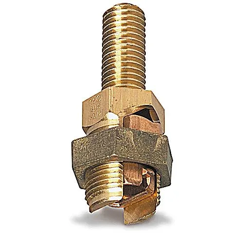 CONNECTOR SERVICE POST BRONZE FOR 2 WIRES #2/0-2 COPPER