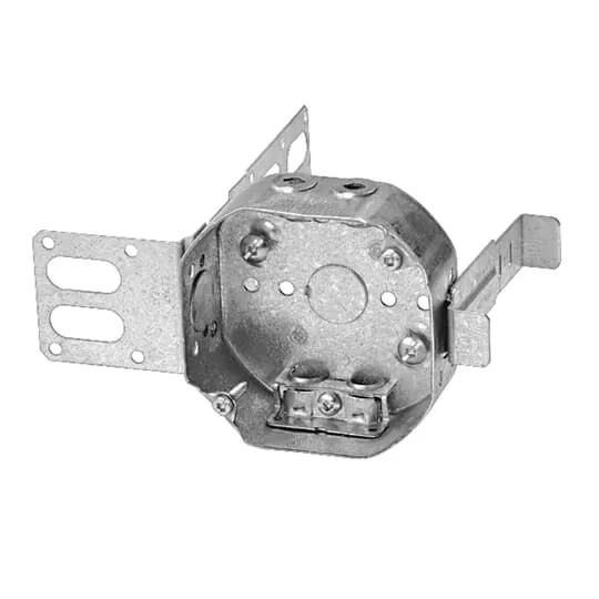 BOX METAL OCTAGONAL 4X 1-1/2"D NMD/BX & STUD BRACKET