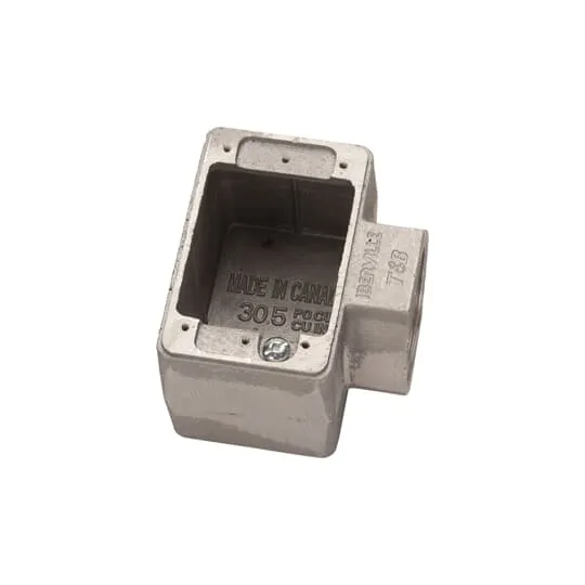 BOX FSF 1G WEATHERPROOF ALUMINUM 3" DEPTH 1-HUB 2"